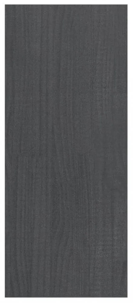 szürke fenyőfa könyvszekrény térelválasztó 100 x 30 x 71,5 cm