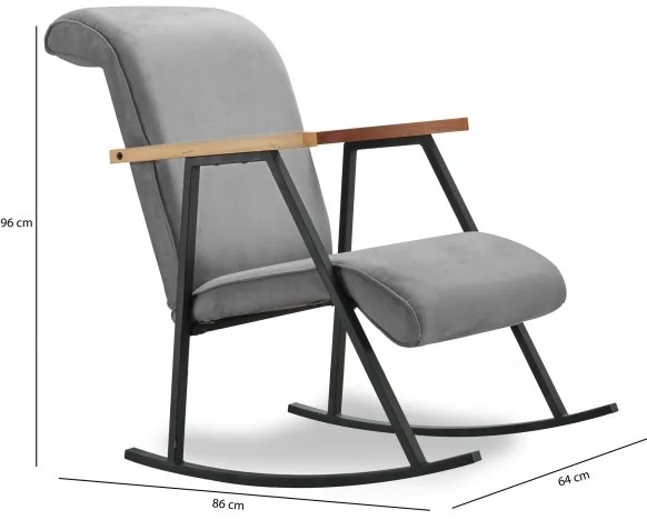 LUNI hintafotel szürke