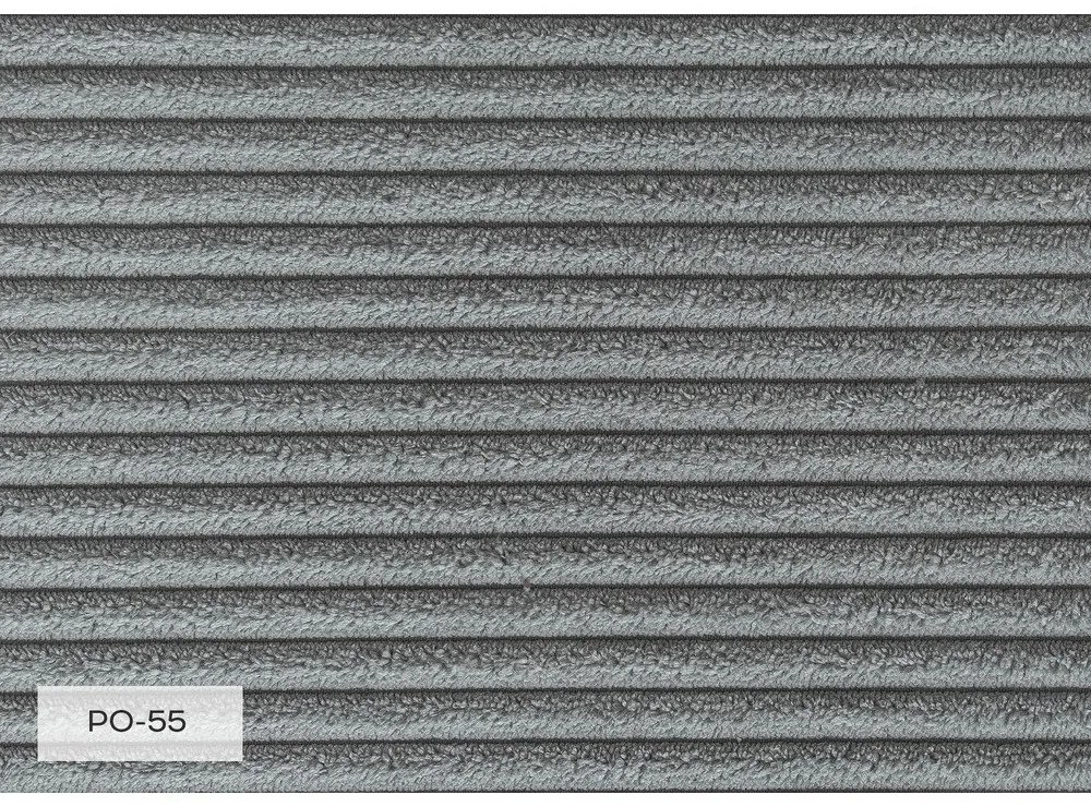 Világosszürke kordbársony heverő (bal oldali) Chic Charlotte – Miuform