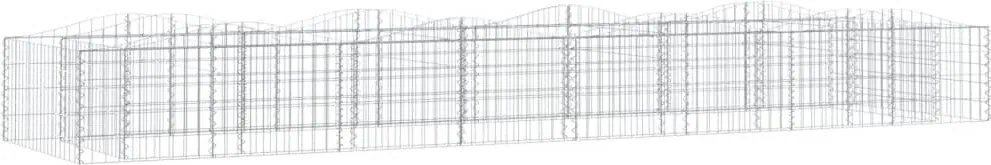 vidaXL íves horganyzott vas gabion magaságyás 400x100x50 cm