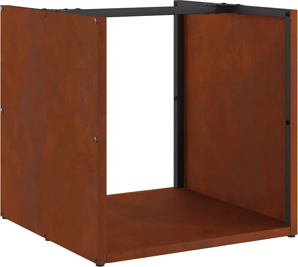 vidaXL tűzifa állvány 40x40x40 cm időjárásálló acélból