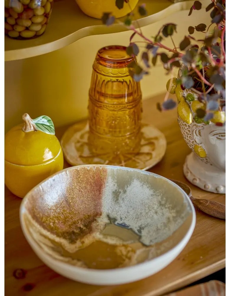 Krémszínű kőedény tálka szett 4 db-os 625 ml Lacey – Bloomingville