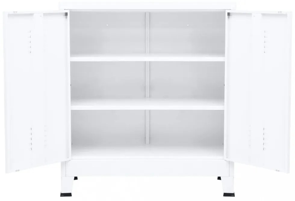 fehér acél ipari tárolóláda 90 x 40 x 100 cm