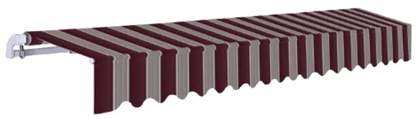 PRAKTIKER NAPELLENZŐ 3,95X2,5M BORDÓ-SZÜRKE CSÍKOS, POLYESTER
