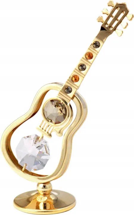 Arany gitár figura CrystoKraft Svarowski kristály dekoráció ajándék
