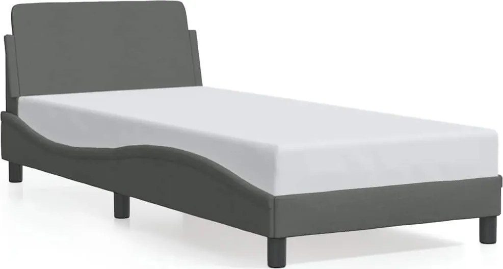 vidaXL sötétszürke szövet ágykeret Dover 80x200 cm