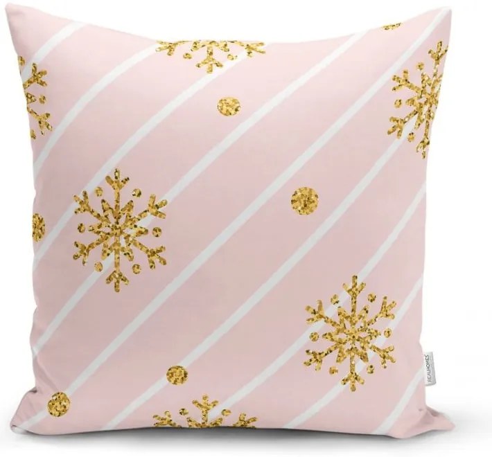 Gold Snowflakes karácsonyi párnahuzat, 42 x 42 cm - Minimalist Cushion Covers
