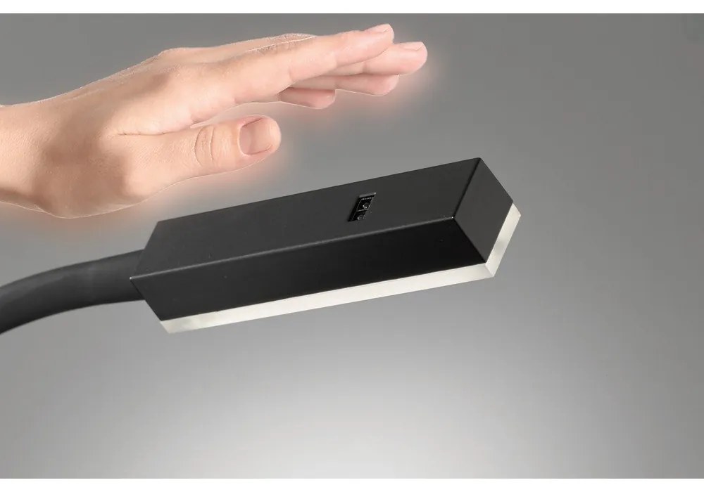 Fekete fém LED dimmelhető spotlámpa Raik – Fischer &amp; Honsel