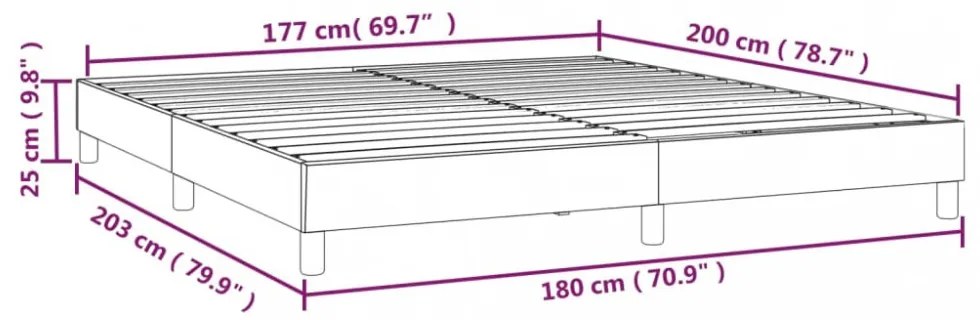 fekete bársony rugós ágykeret 180 x 200 cm