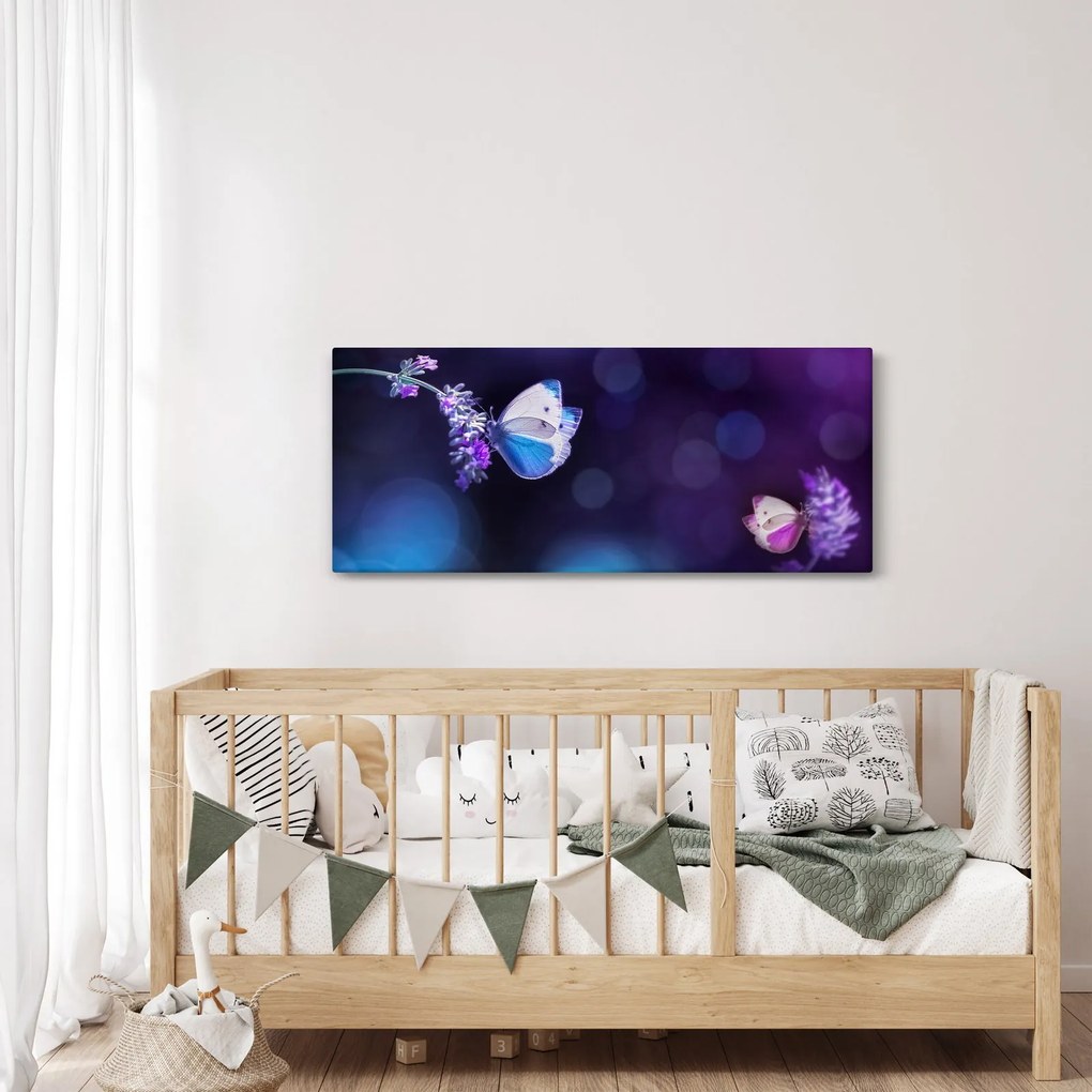 Kép - Pillangók a levendulán (120x50 cm)