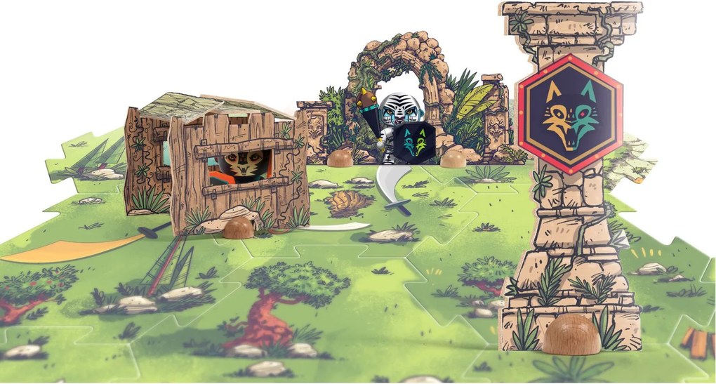 Arty Toys Óriás puzzle - Bestiák birodalma, 18 db-os - Puzzl’Up Voras Furious