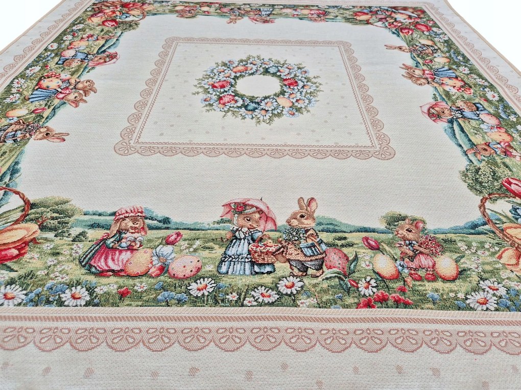 100x100 cm Abrosz Húsvéti nyuszikkal vastag szövet Nagy Mintaválaszték