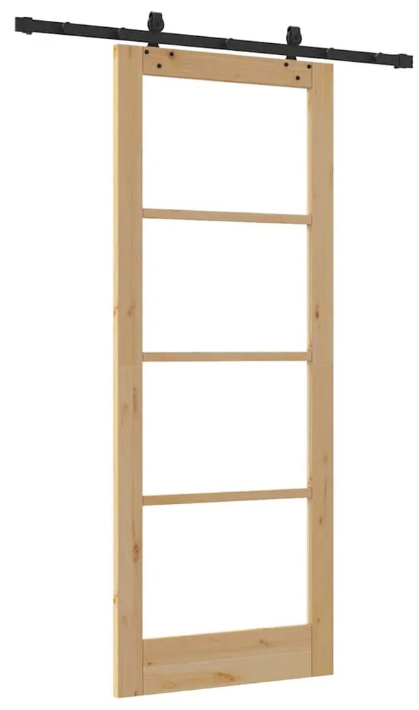 Csúszóajtó Egyéb Barna 83 x 211 cm Fa és fém