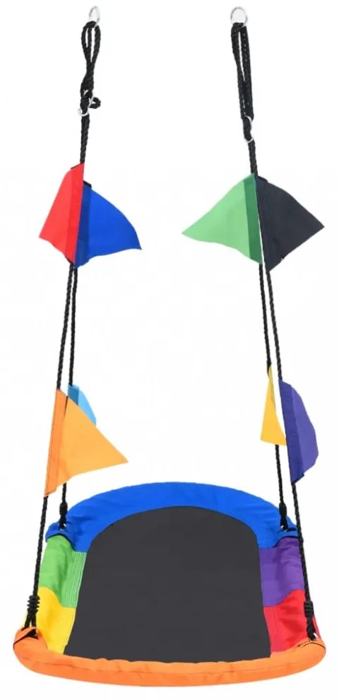 vidaXL fészekhinta zászlókkal 165 x 70 cm