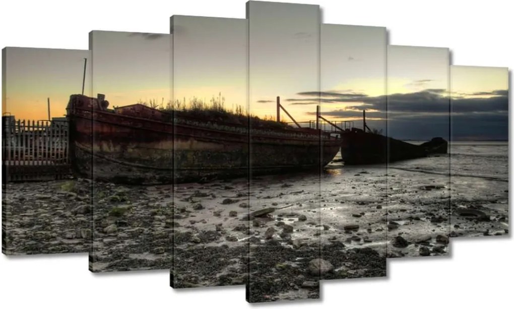 Vászonkép 140x80 Horgászcsónakok