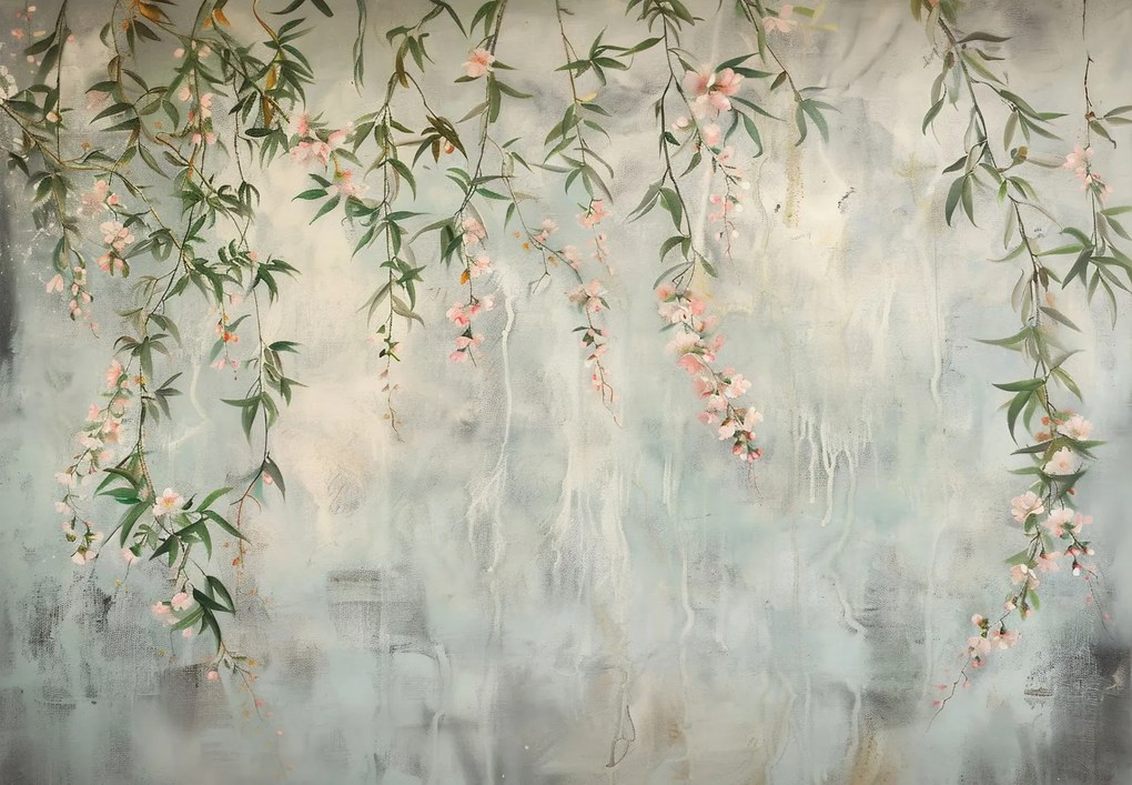 Fotótapéta - Virágokkal borított fal (147x102 cm)