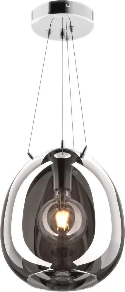 ZUMA LINE P19066B-D30 MOON Modern Függesztett Lámpa Fekete, Ezüst E27 IP20