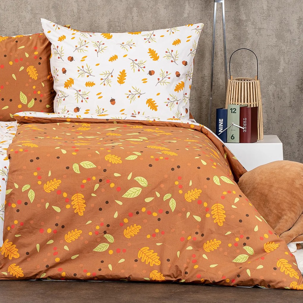 4Home Ősz pamut ágyneműhuzat, 140 x 200 cm, 70 x 90 cm, 140 x 200 cm, 70 x 90 cm