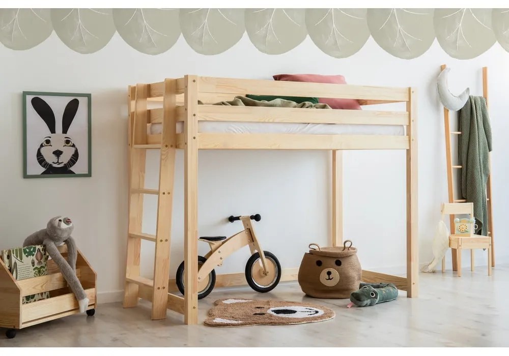 Magasított fenyőfa gyerekágy 80x200 cm CLPBA - Adeko