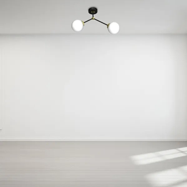 Csillár JOY 2xE14/40W/230V fekete/arany