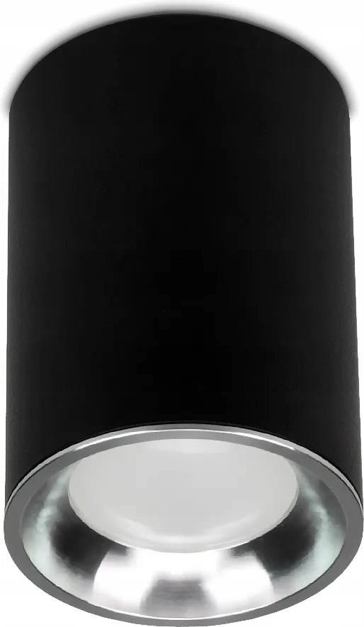 Falra szerelhető mennyezeti lámpatest Tuba Led GU10 modern Fekete Ezüst Spot