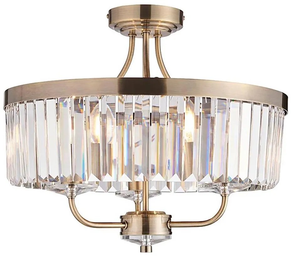 Endon 102506 - Felületre szerelhető csillár CHESTERFIELD 3xE14/6W/230V átm. 45 cm réz