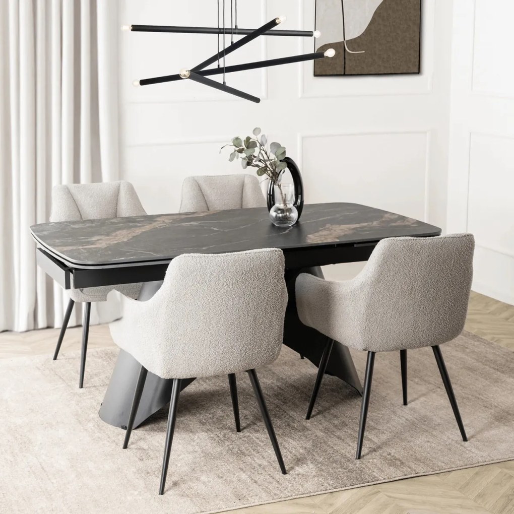 Szürke Bouclé Étkezőszék. NAWARA