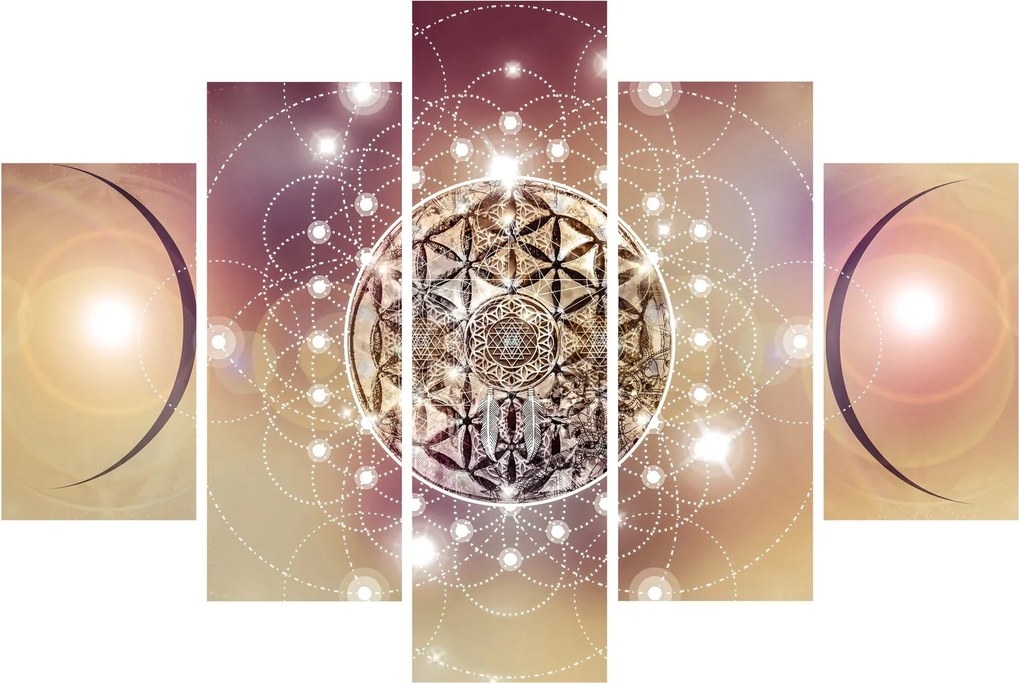 Kép - Mandala elemekkel (150x105 cm)