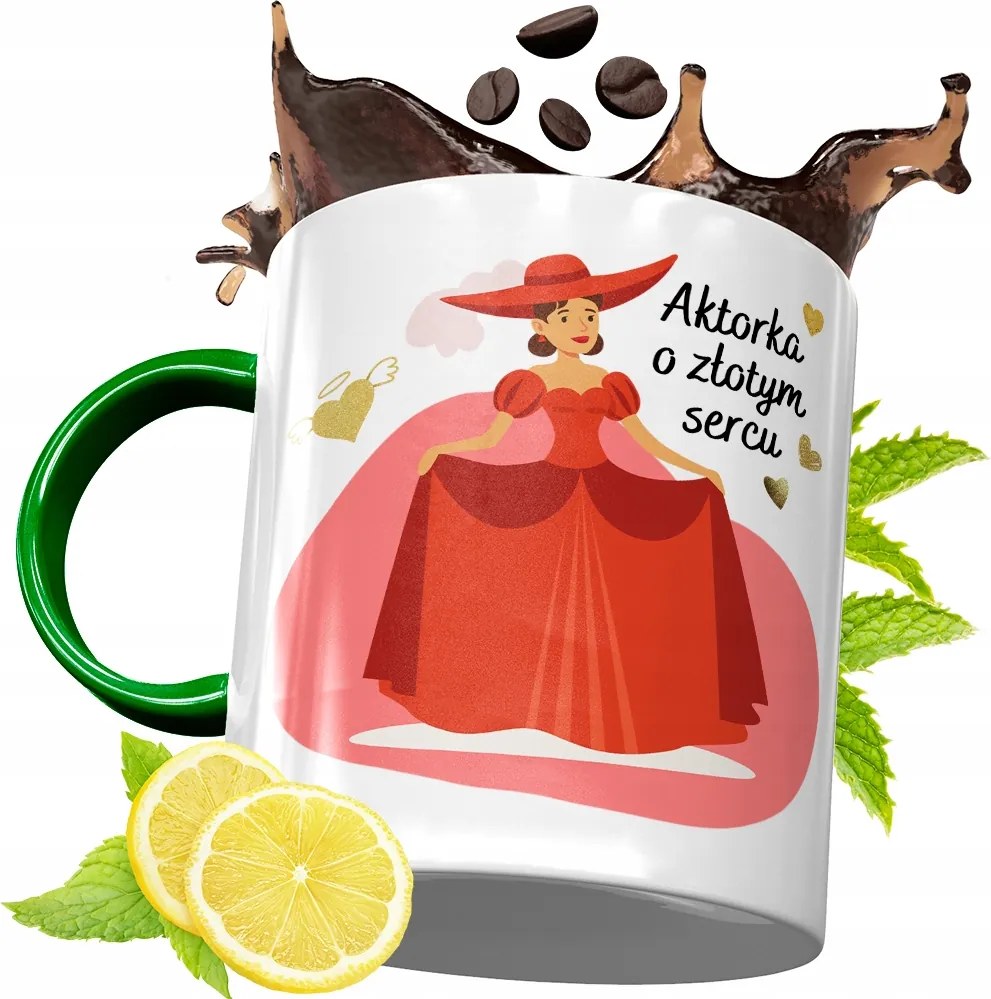 Zöld Bögre Színésznek Születésnapra Ajándék fényképes nyomtatással