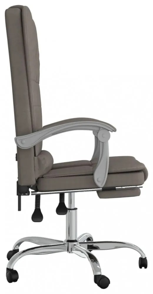 vidaXL tópszínű szövet dönthető irodai masszázsfotel