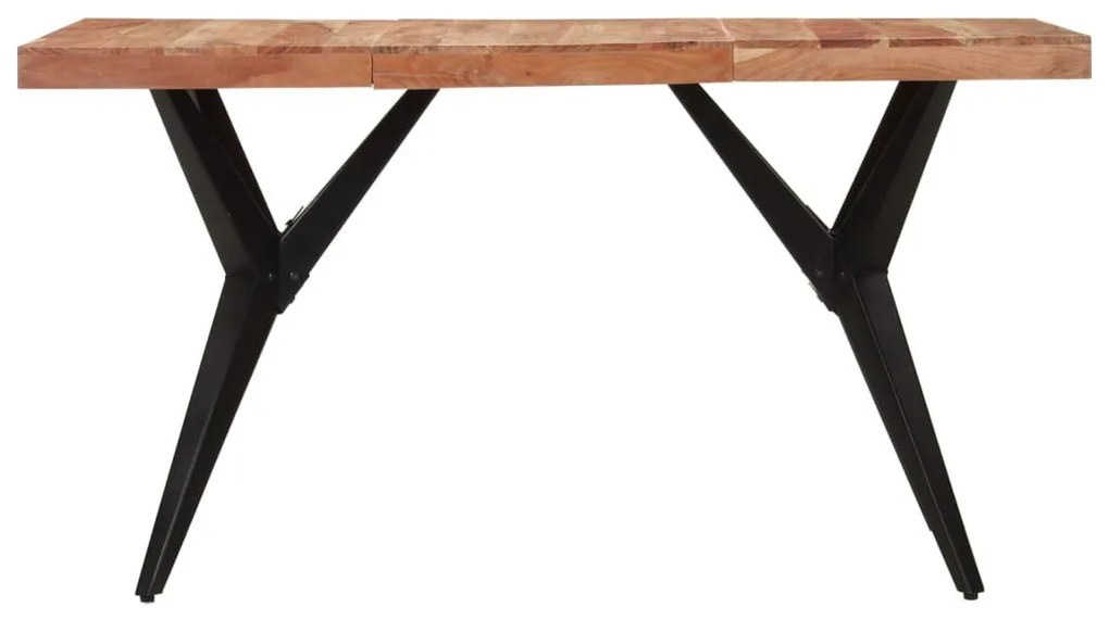 Fekete tömör akácfa étkezőasztal 140 x 70 x 76 cm