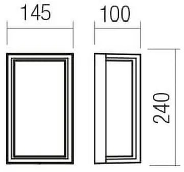 Redo 90534 - LED Kültéri fali lámpa QUADRIS LED/12W/230V IP54 barna