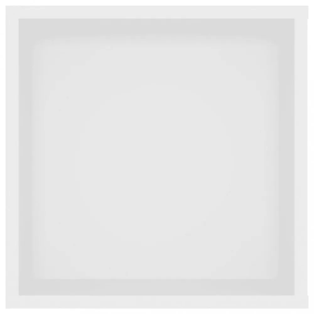 fehér szerelt fa falra szerelhető TV-szekrény 102 x 35 x 35 cm
