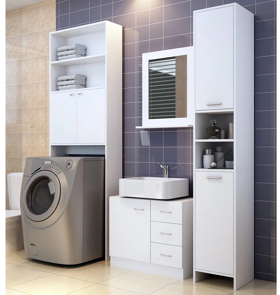 Casaria® Fürdőszobai szekrény 3 fiókkal