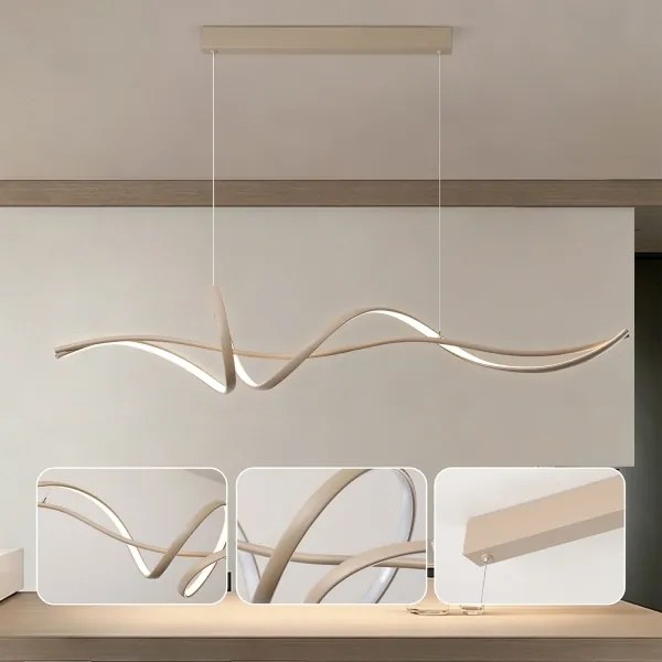 Brilagi - dimmelhető LED, kábellel függesztett csillár SIGNATURE LED/55W/230V 120x23 cm bézs + távirányító