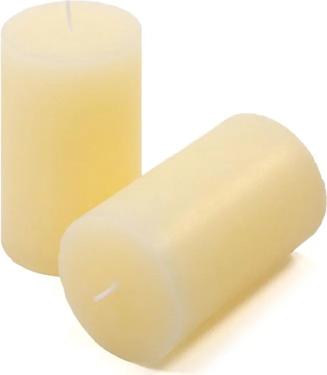 Rusztikus  gyertya készlet 11,5 cm Ø 6,8 cm 6 db krém