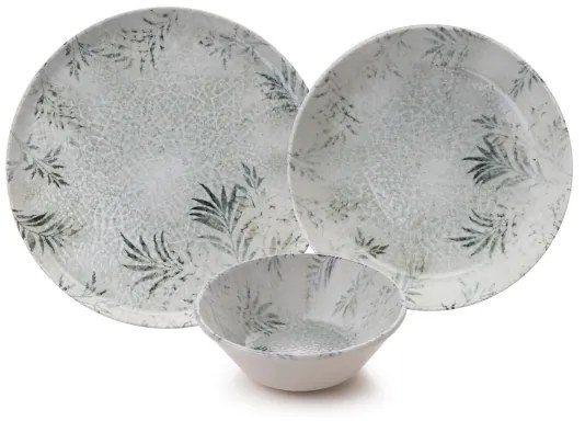 18 részes szürke porcelán étkészlet