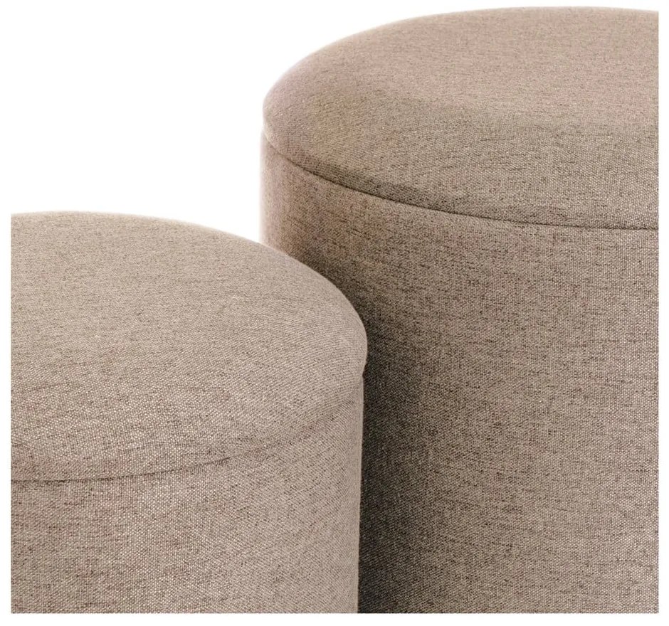 Világosbarna puff szett 2 db-os – Casa Selección