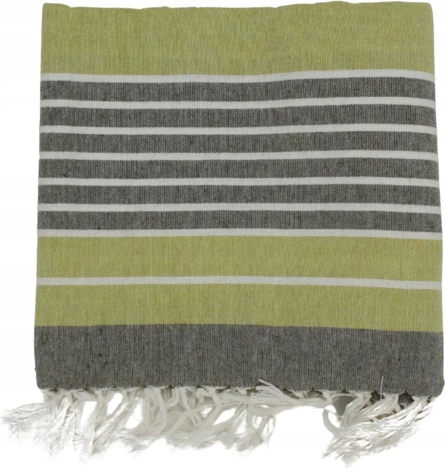 Home Elements Kéztörlő 90x170 cm, zöld és szürke