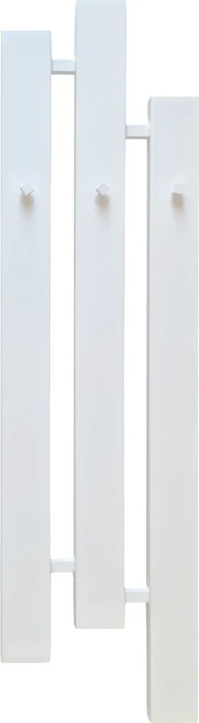 Fürdőszobai dekoratív függőleges radiátor Szajna 115/32 fehér, akasztókkal