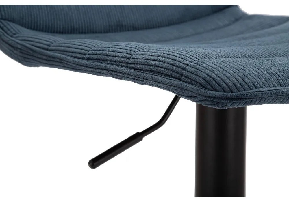 Petróleumkék-fekete állítható magasságú bárszék (ülésmagasság 61 cm) Malia – Mauro Ferretti