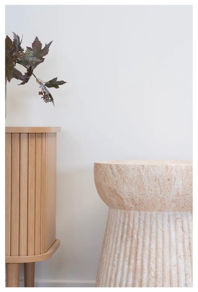 Kő kerek tárolóasztal ø 37 cm Bonn – House Nordic