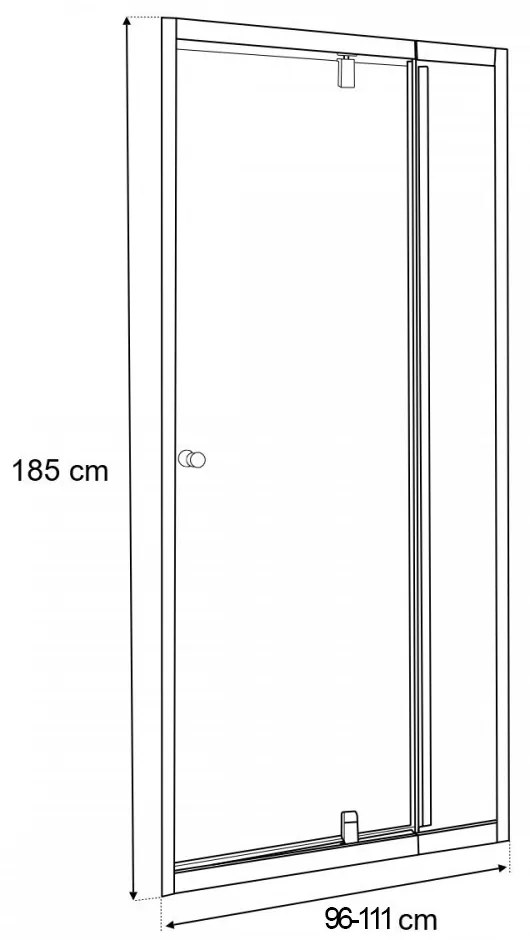 Flexi állítható zuhanyajtó 96-111x185 cm