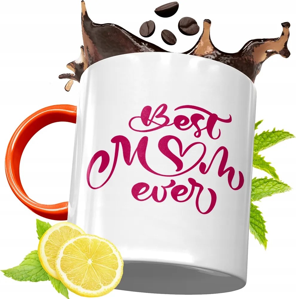 Narancssárga Bögre Anyák Napjára Ajándék fényképes nyomattal