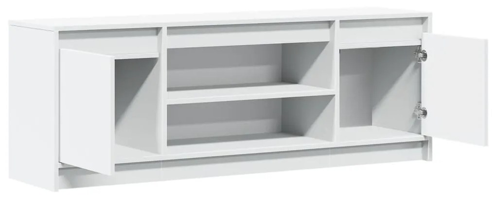 fehér szerelt fa TV-szekrény LED-ekkel 139,5 x 34 x 50 cm