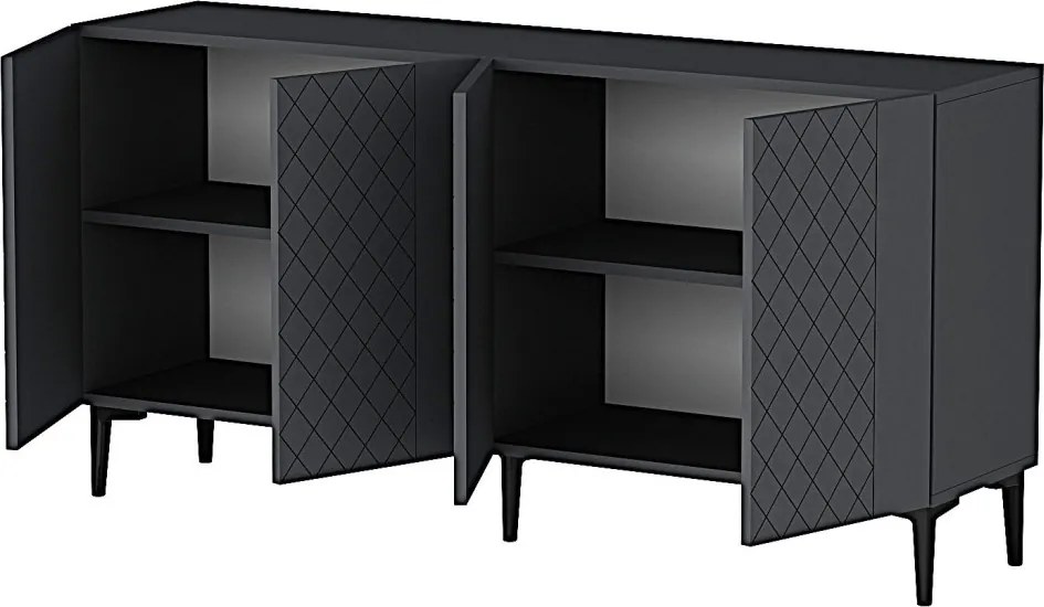 Resso komód, antracit, 150 cm