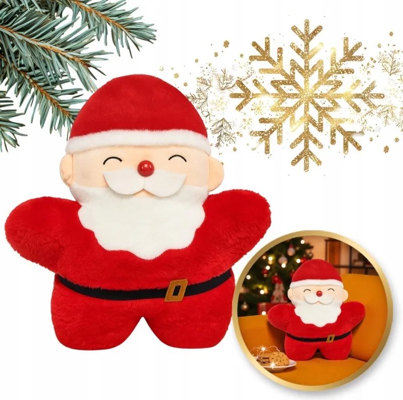 Ecarla Mikulás alakú párna karácsony gyönyörű 45 cm PDS21