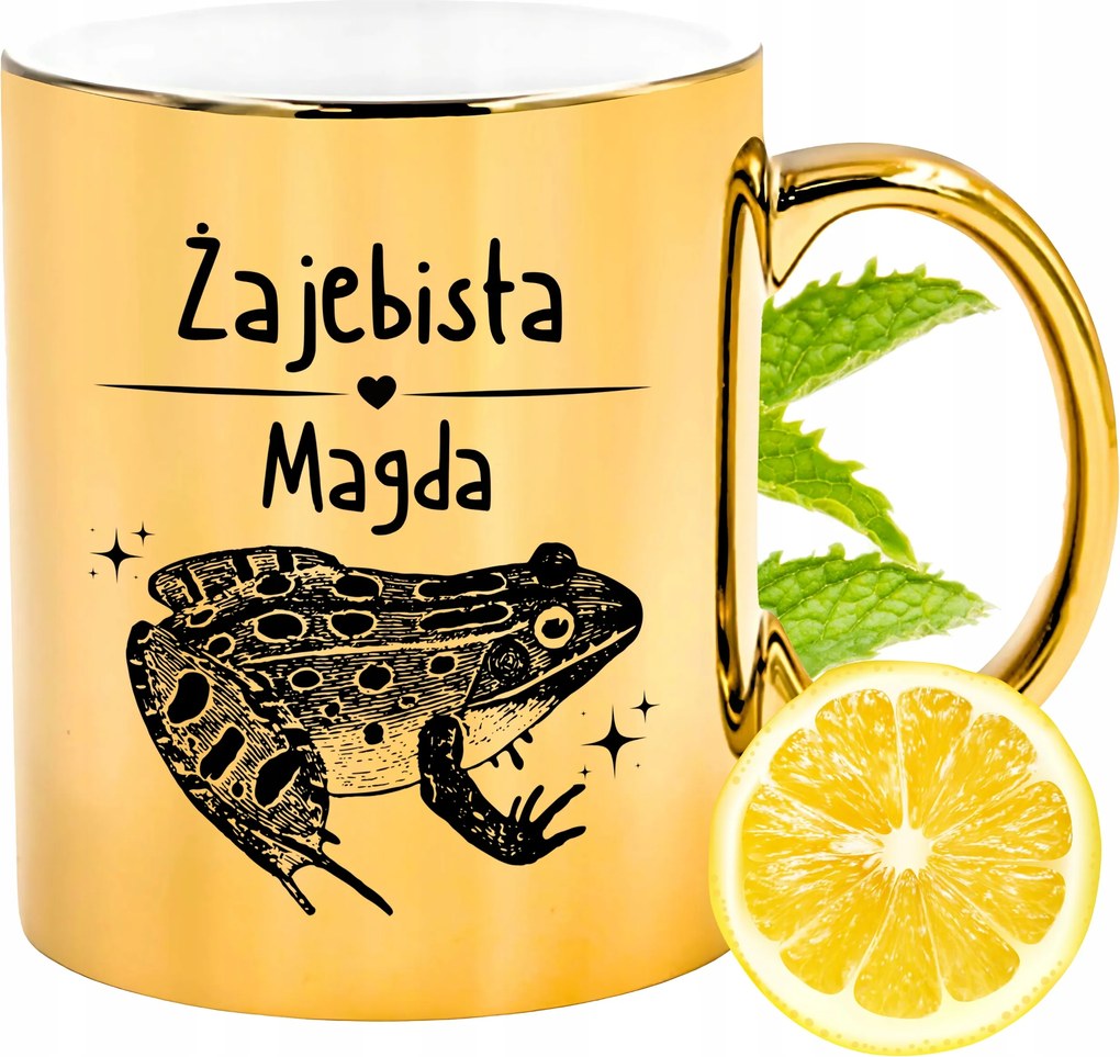 Prémium Arany Csillogó Bögre Magdinak Ajándék Nyomtatott Fotóval