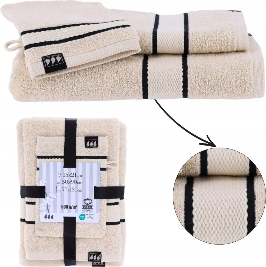 2 Db Törölköző Kesztyű Szett 100% Pamut 50X90 70X130 Ajándék