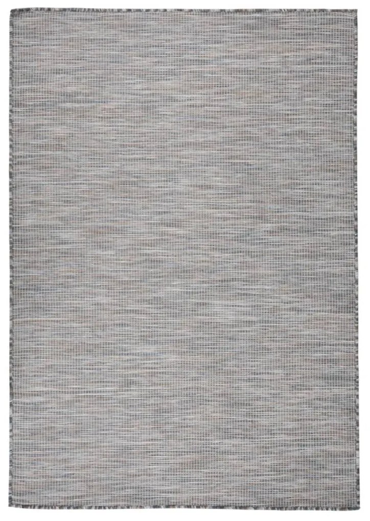 barna-kék lapos szövésű kültéri szőnyeg 160 x 230 cm